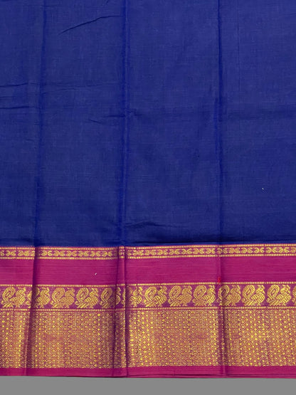 Narayanpet Royal Blue Cotton Saree CS319