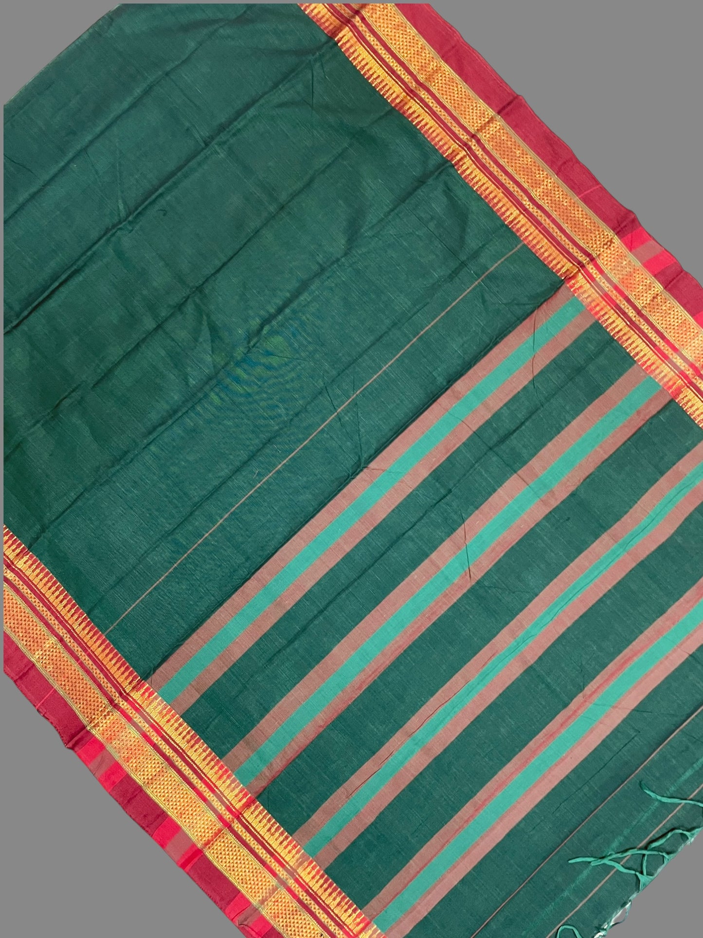 Narayanpet Green Cotton Saree CS308