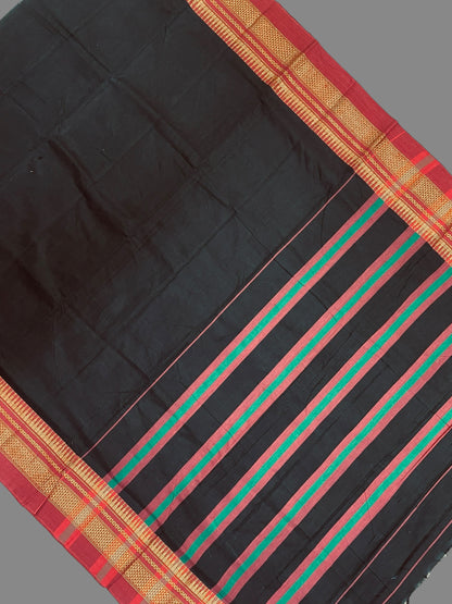 Narayanpet Black Cotton Saree CS309