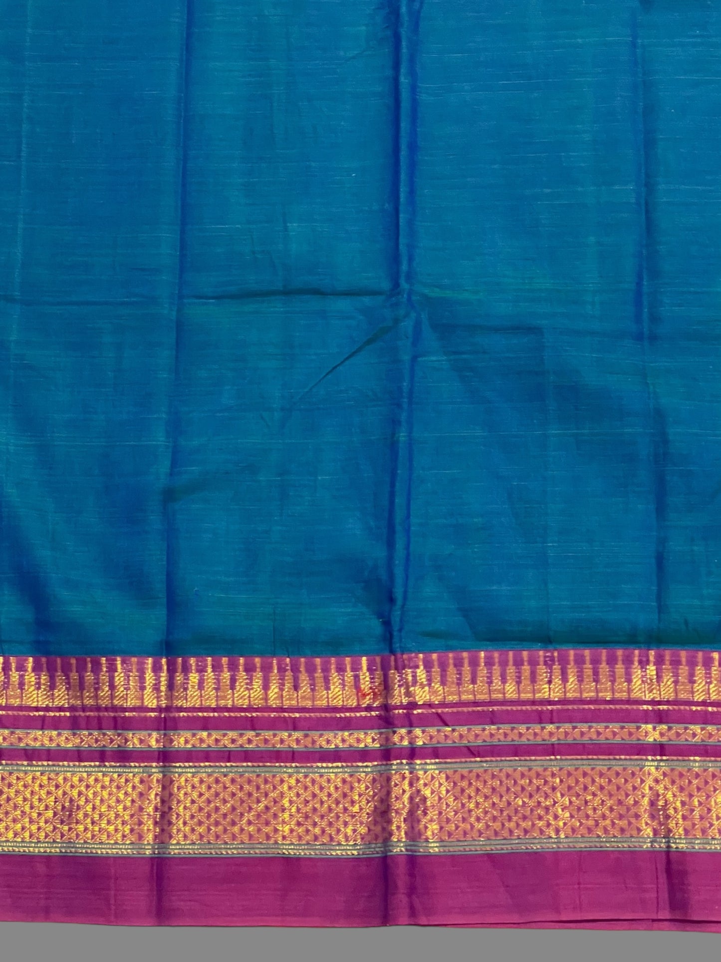 Narayanpet Ananda Blue Cotton Saree CS311