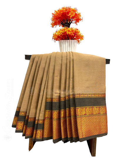 Narayanpet Cream Cotton Saree CS313