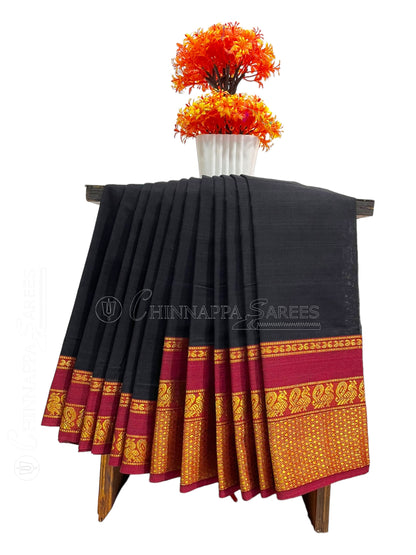 Narayanpet Black Cotton Saree CS316