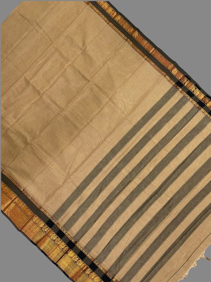 Narayanpet Cream Cotton Saree CS313