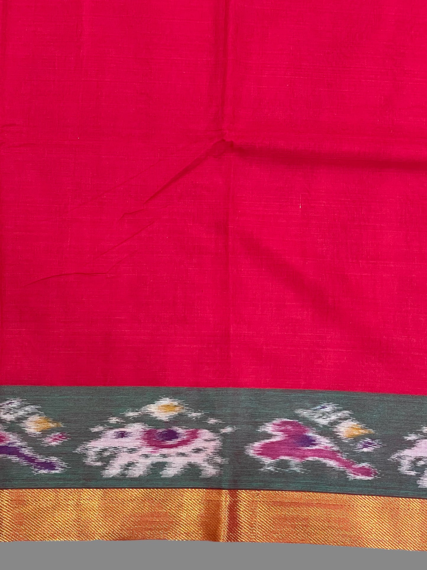 Narayanpet Red Cotton Saree CS296