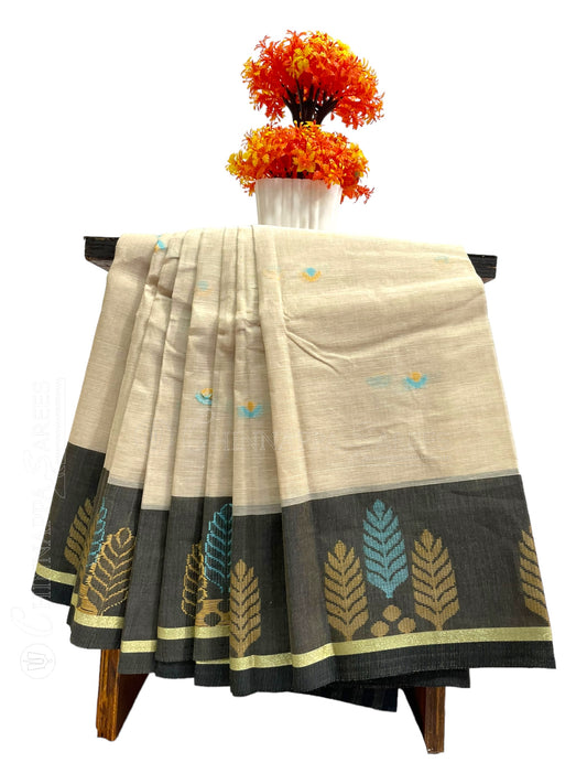 Bengali Half White Cotton Sarees