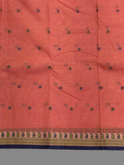 Bengali Peach Sarees