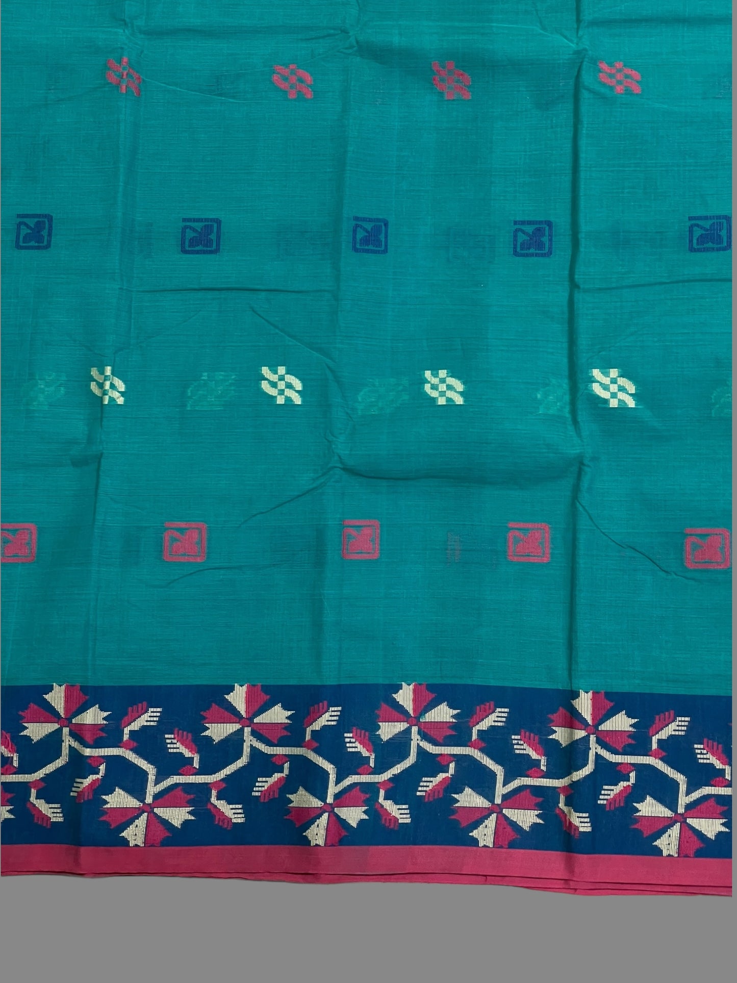 Bengali Blue Cotton Sarees