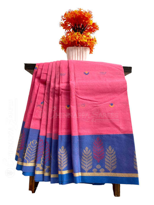 Bengali Light Pink Cotton Sarees