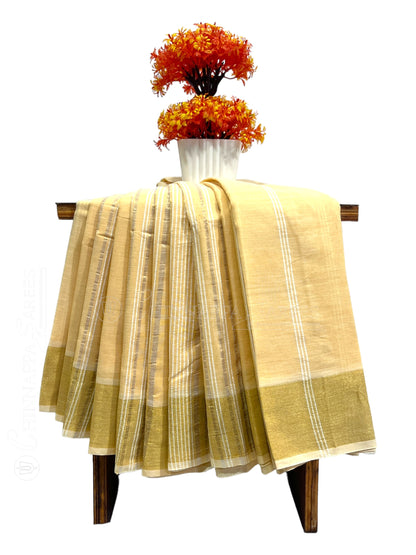 Lining Cream Pure Cotton Sarees