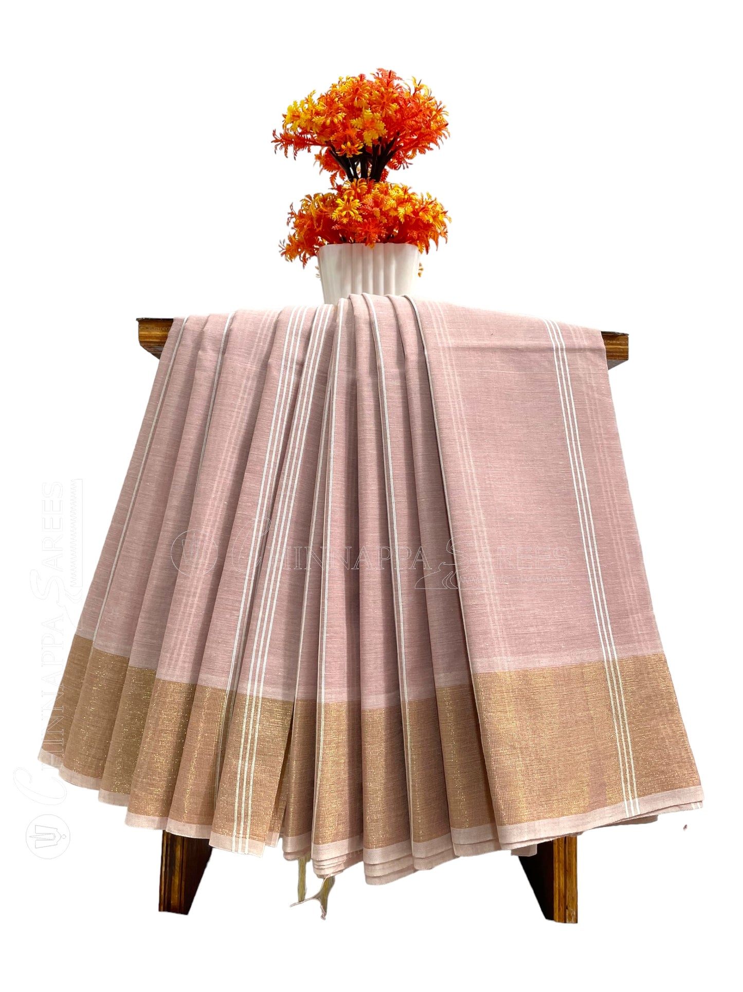 Lining Baby Pink Pure Cotton Sarees