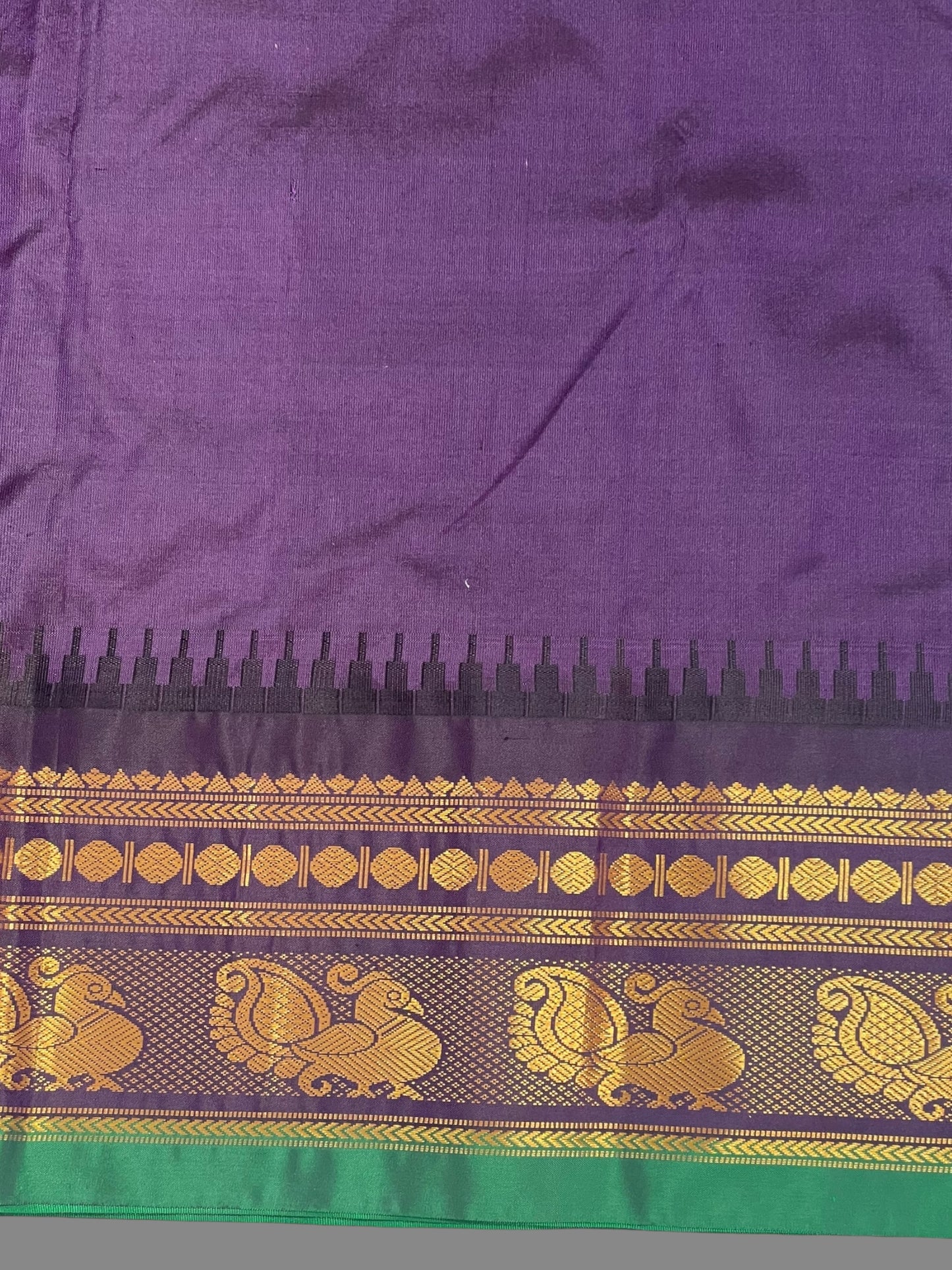 Mahalaxmi Border Blue Pure silk Saree