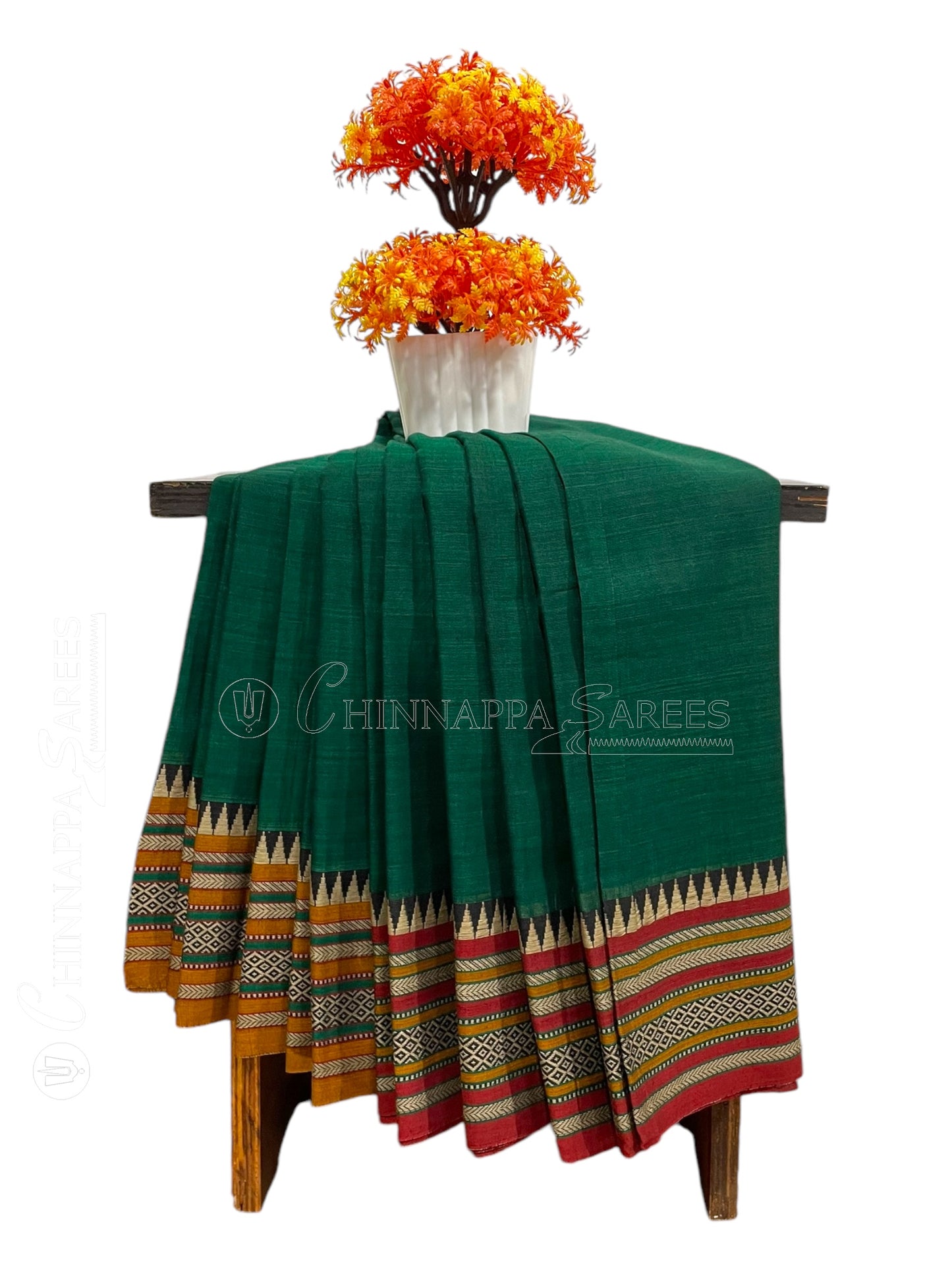 Narayanpet Saree Green Saree CS321