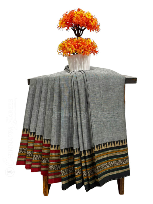 Narayanpet Grey Saree CS323