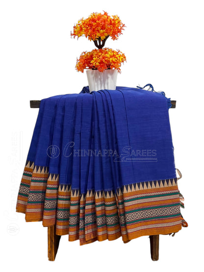 Narayanpet Blue Cotton Saree CS325