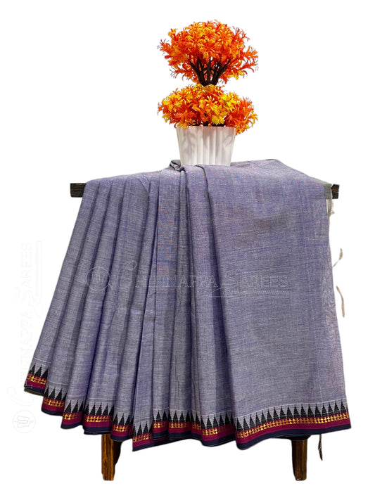 Narayanpet Lavender Cotton Saree CS333