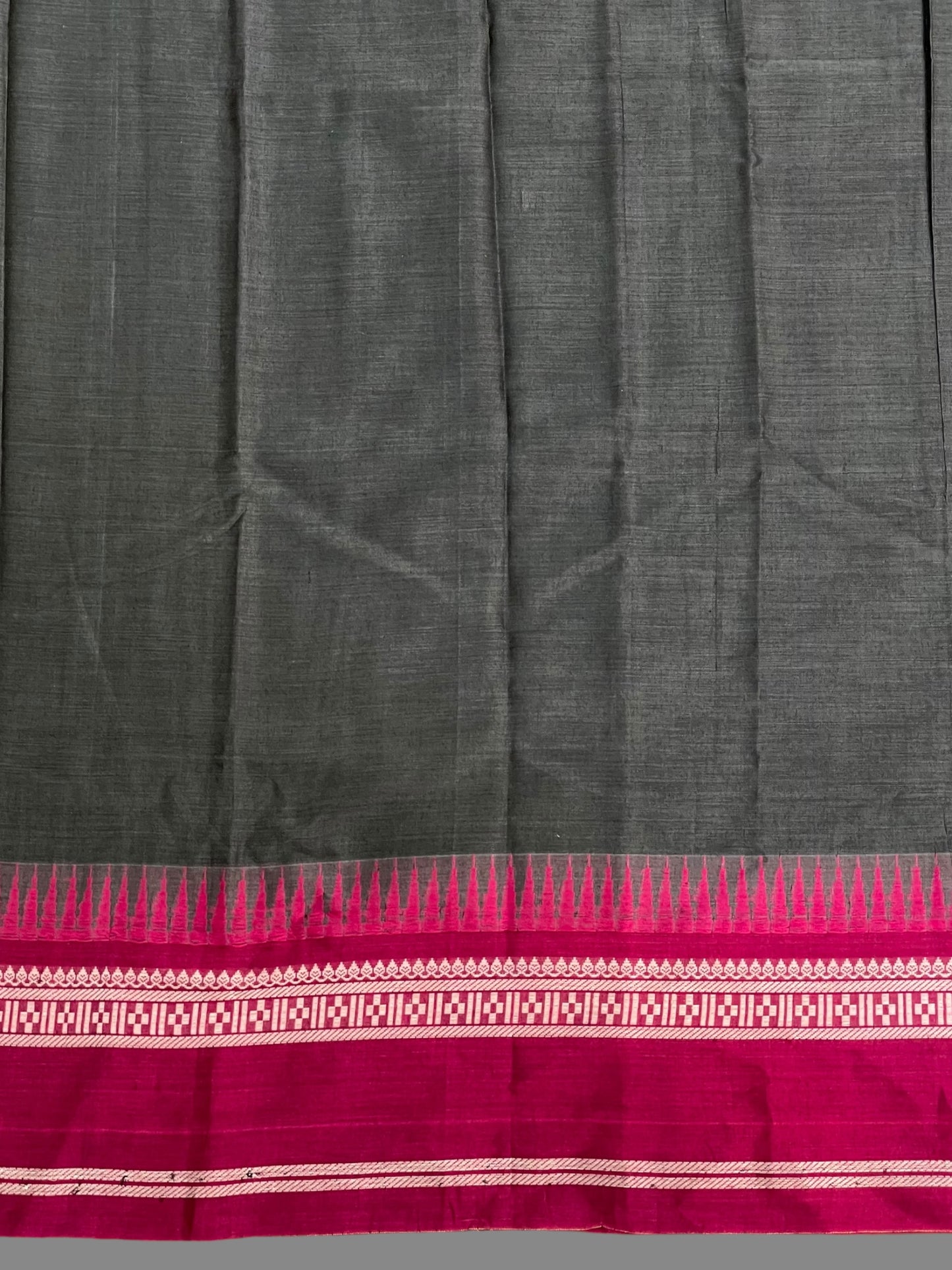 Narayanpet Grey Cotton Saree CS334