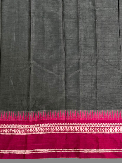 Narayanpet Grey Cotton Saree CS334