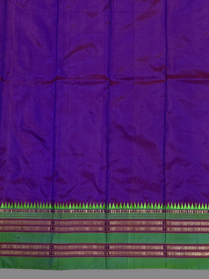 Narayanpet Plain Purple colour pure Silk Saree