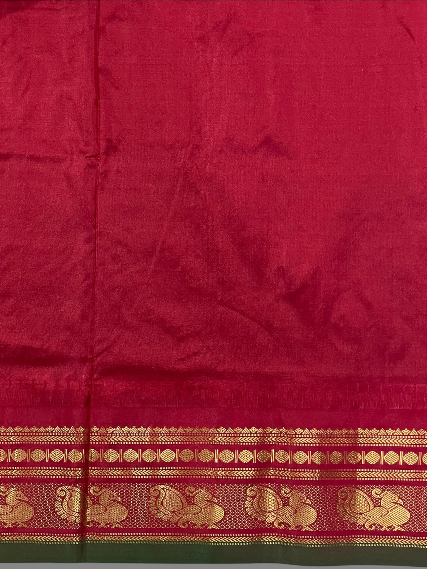 Mahalaxmi Border Dark Purple  Pure Silk Saree