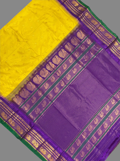 Mahalaxmi Border Lime Pure silk Saree