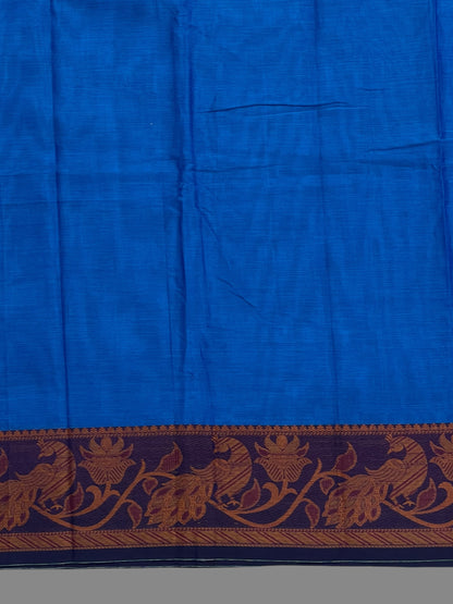 Narayanpet Blue Cotton Saree CS338