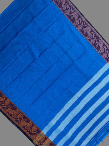 Narayanpet Blue Cotton Saree CS338