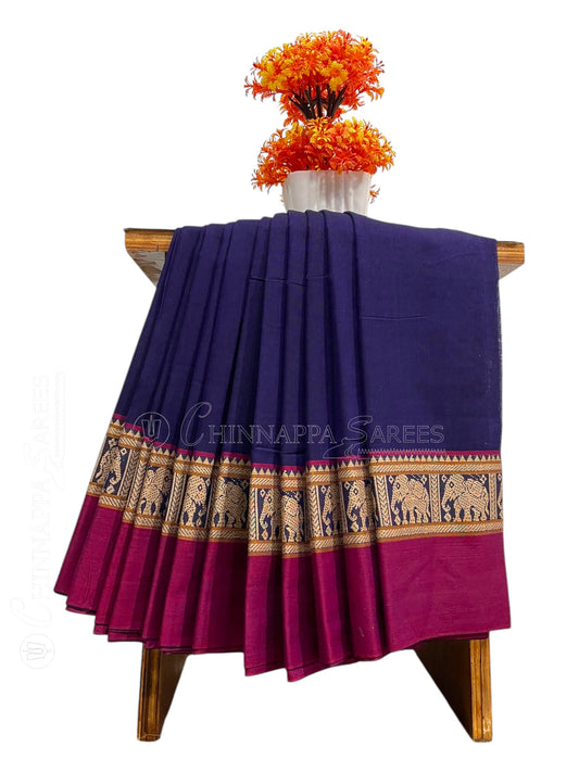 Narayanpet Violet Cotton Saree CS3532