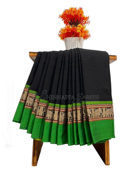 Narayanpet Black Cotton Saree CS344