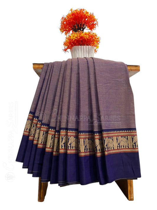 Narayanpet Dark lavender Cotton Saree CS354