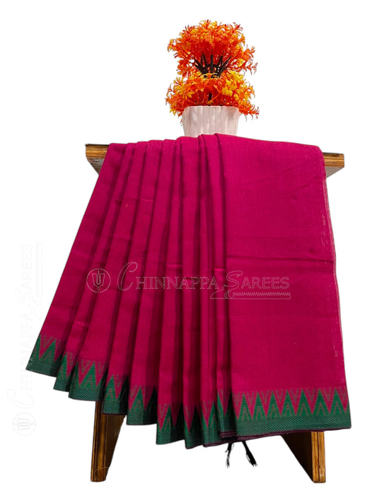 Narayanpet Pink Cotton Saree CS357