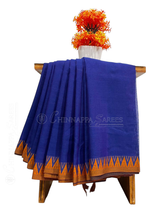 Narayanpet Royal Blue Cotton Saree CS365