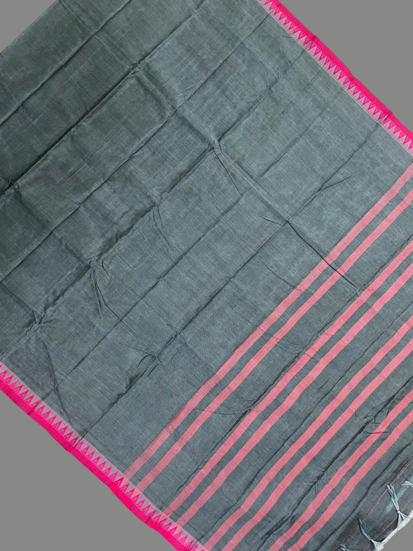 Narayanpet Grey Cotton Saree CS362