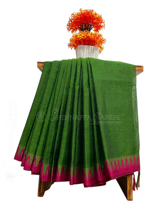 Narayanpet Green Cotton Saree CS360