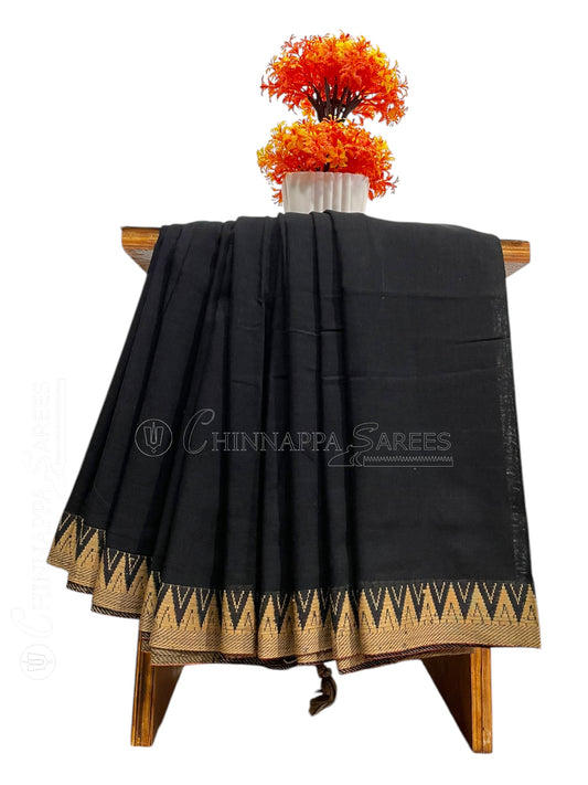 Narayanpet Black Cotton Saree CS364