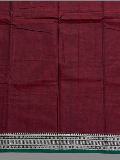 Narayanpet Brown Cotton Saree CS386