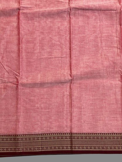 Narayanpet Pink Cotton Saree CS384