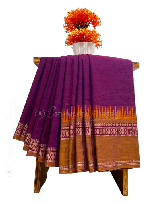 Narayanpet Cotton Magenta Saree CS390