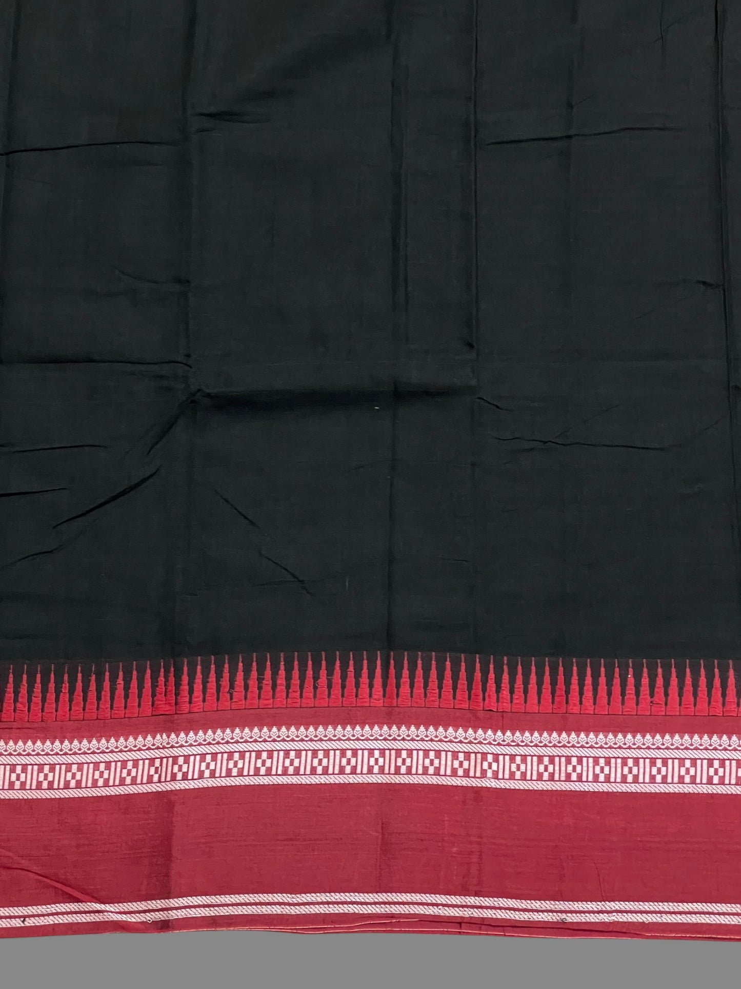 Narayanpet Cotton Black Saree CS393