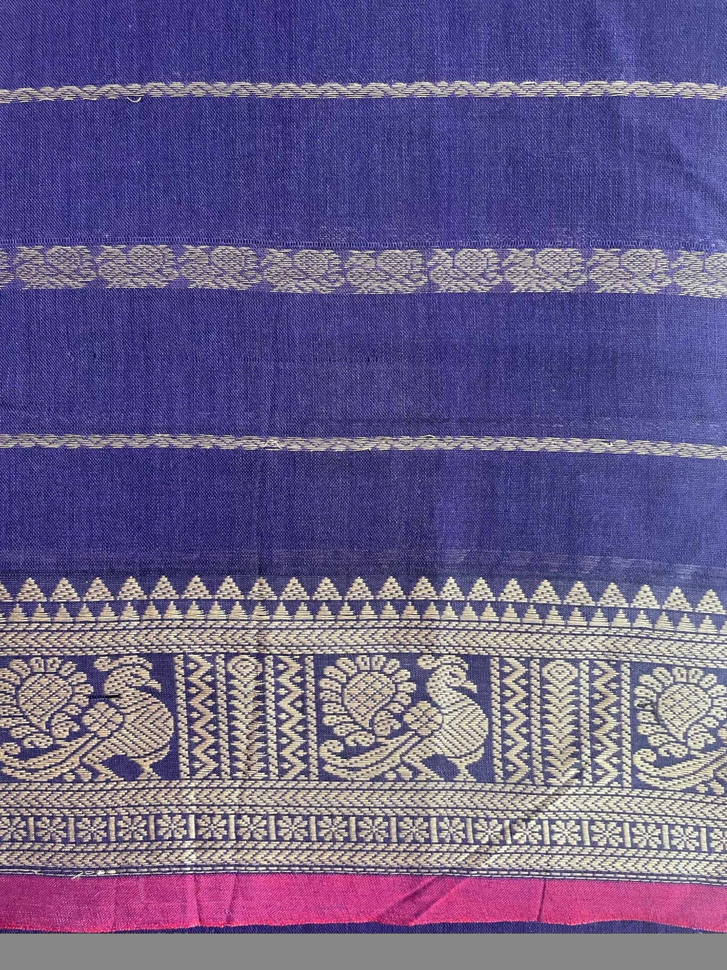 Narayanpet Cotton Violet  Saree CS402