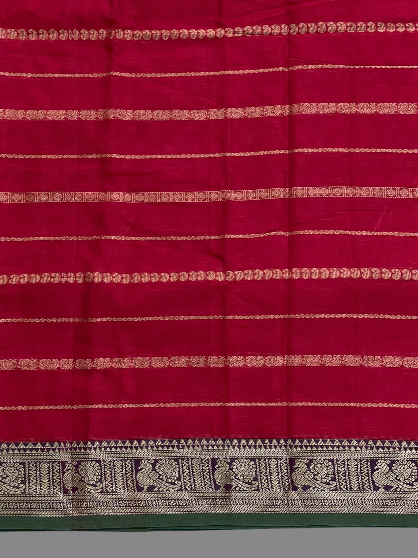 Narayanpet Cotton Red Saree CS394