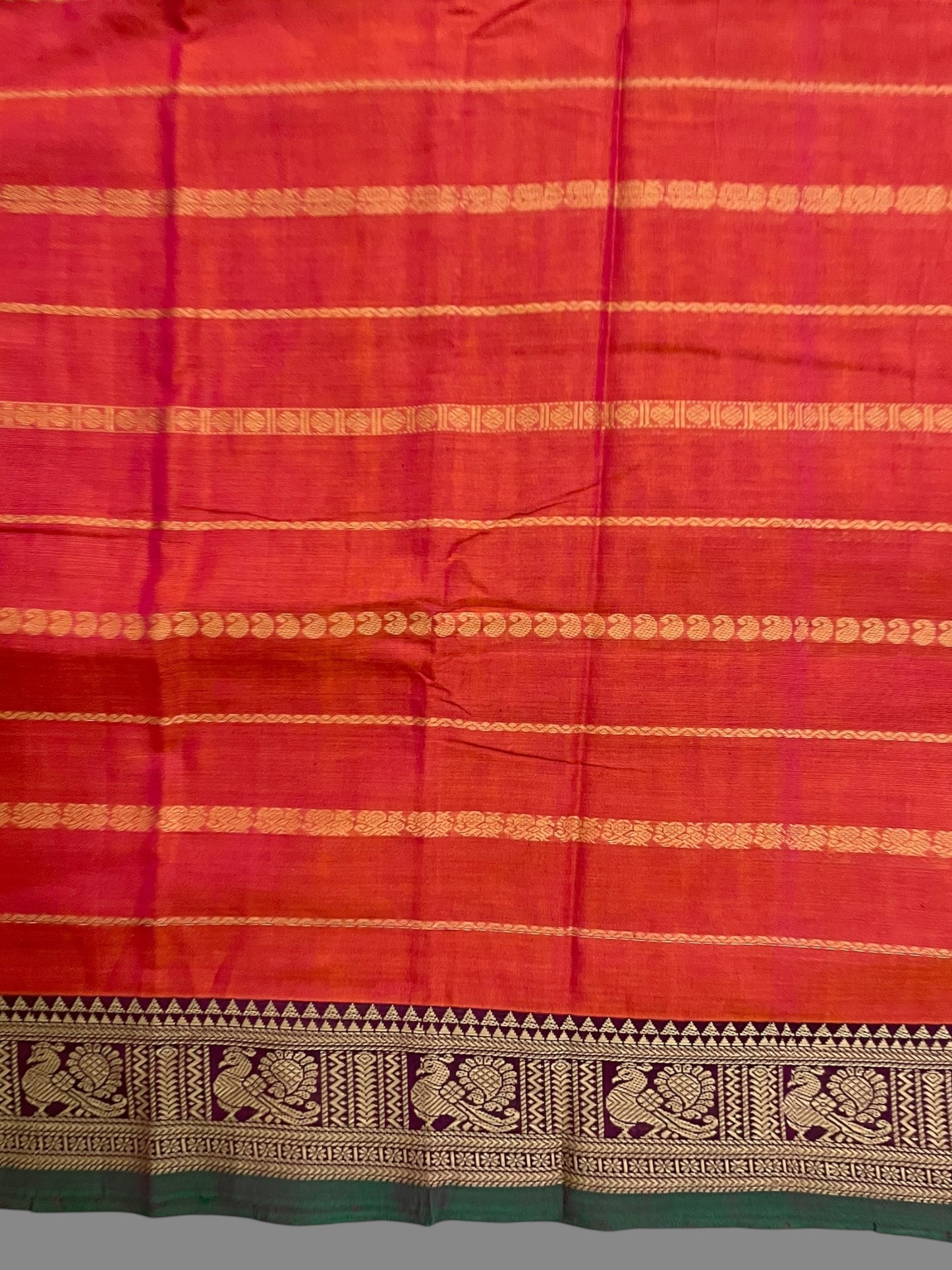 Narayanpet Cotton Peach Saree CS399