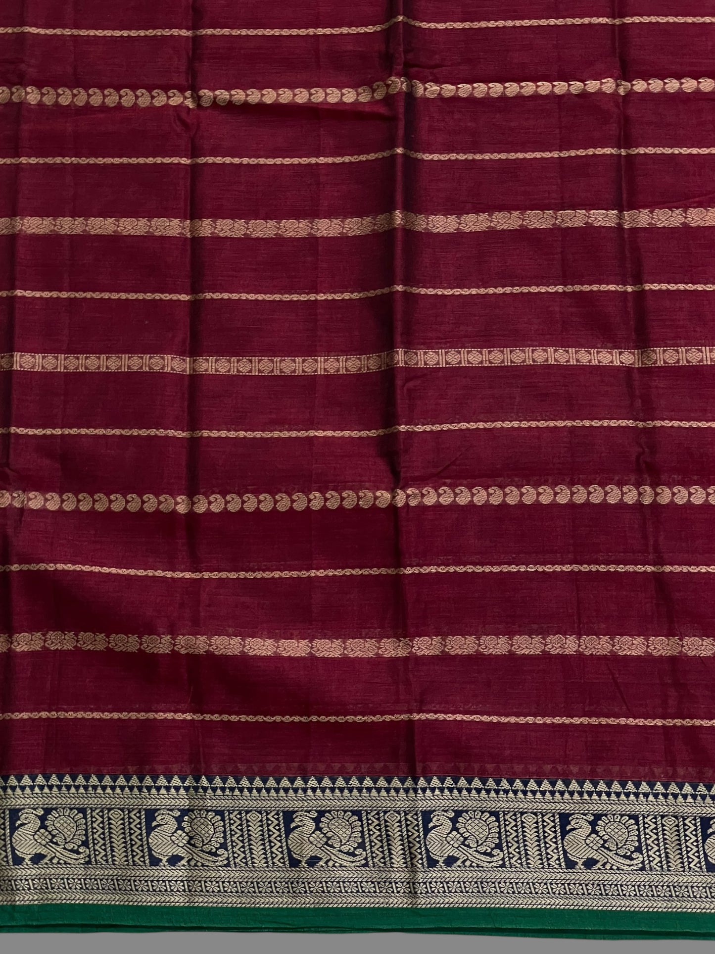 Narayanpet Cotton Brown  Saree CS398