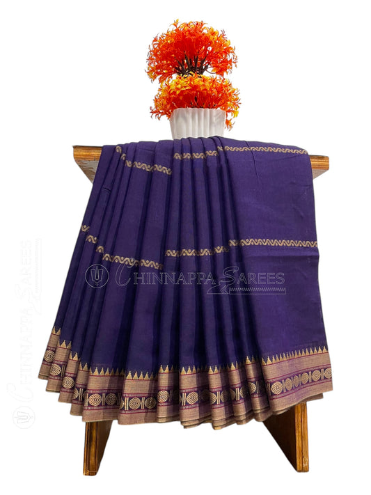 Narayanpet Cotton Violet Saree CS407