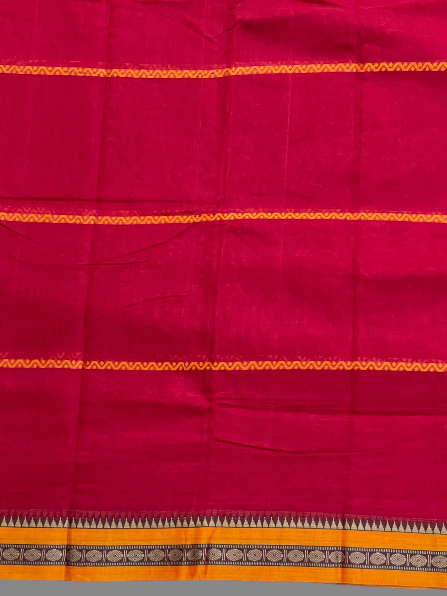 Narayanpet Cotton Red  Saree CS404