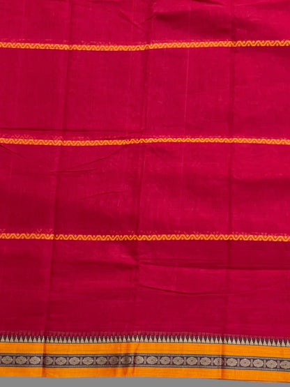 Narayanpet Cotton Red  Saree CS404