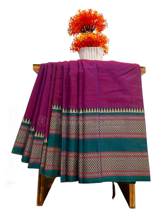 Narayanpet Cotton Magenta Saree CS422