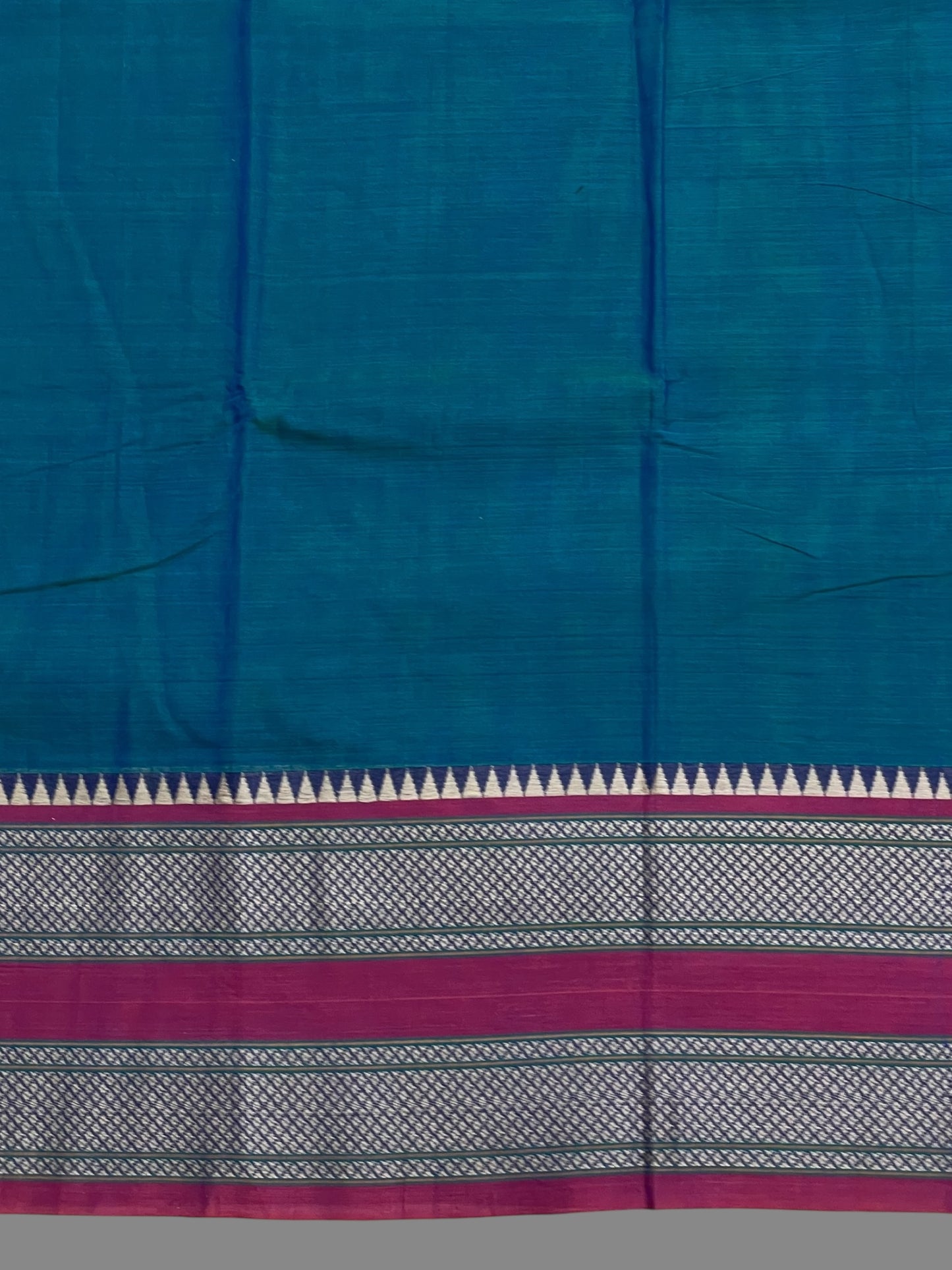 Narayanpet Cotton Ananda Blue Saree CS423