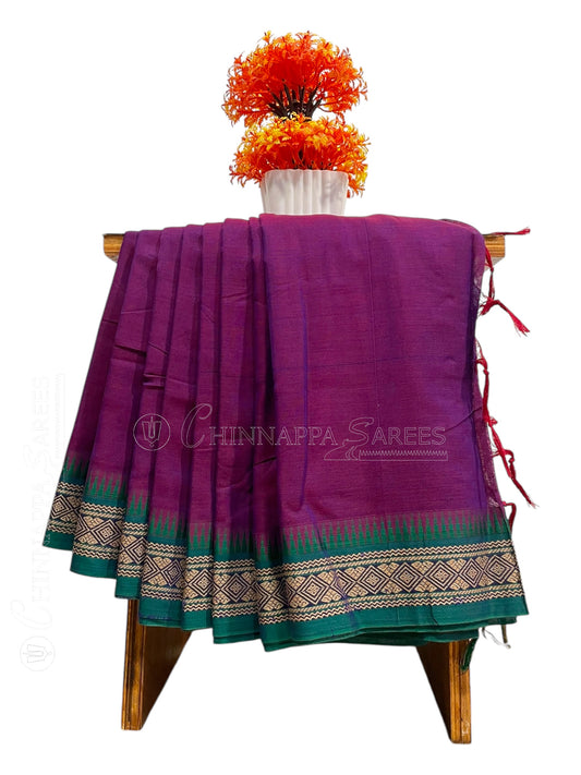 Narayanpet Cotton Magenta Saree CS419