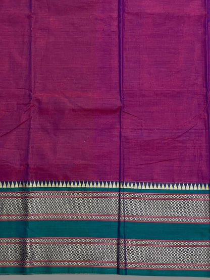 Narayanpet Cotton Magenta Saree CS422