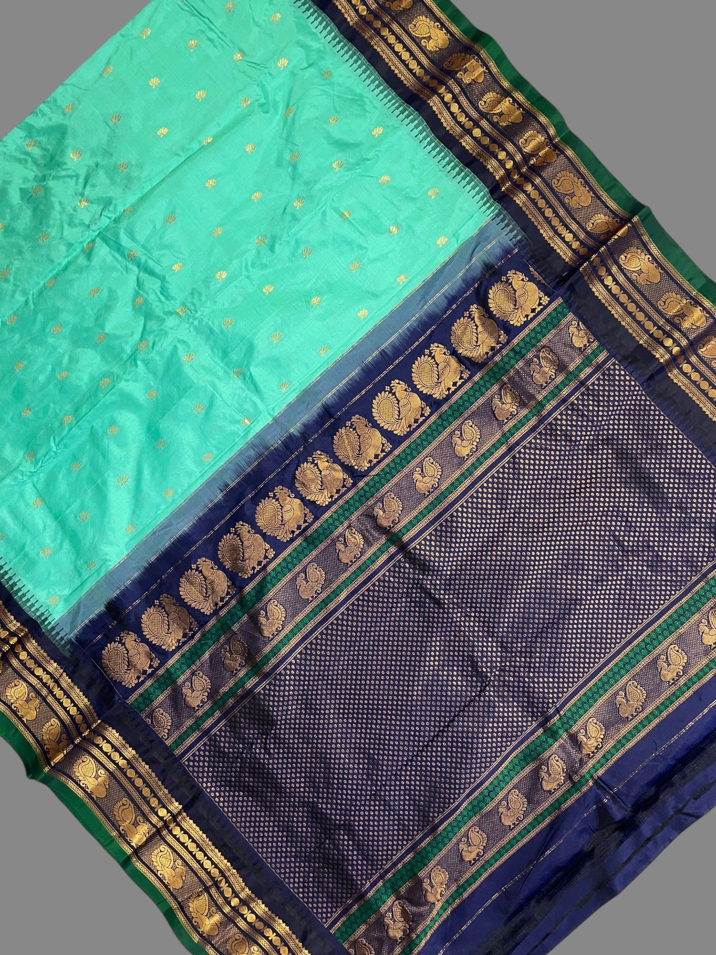 Mahalaxmi Border Mint Green Pure Silk Saree